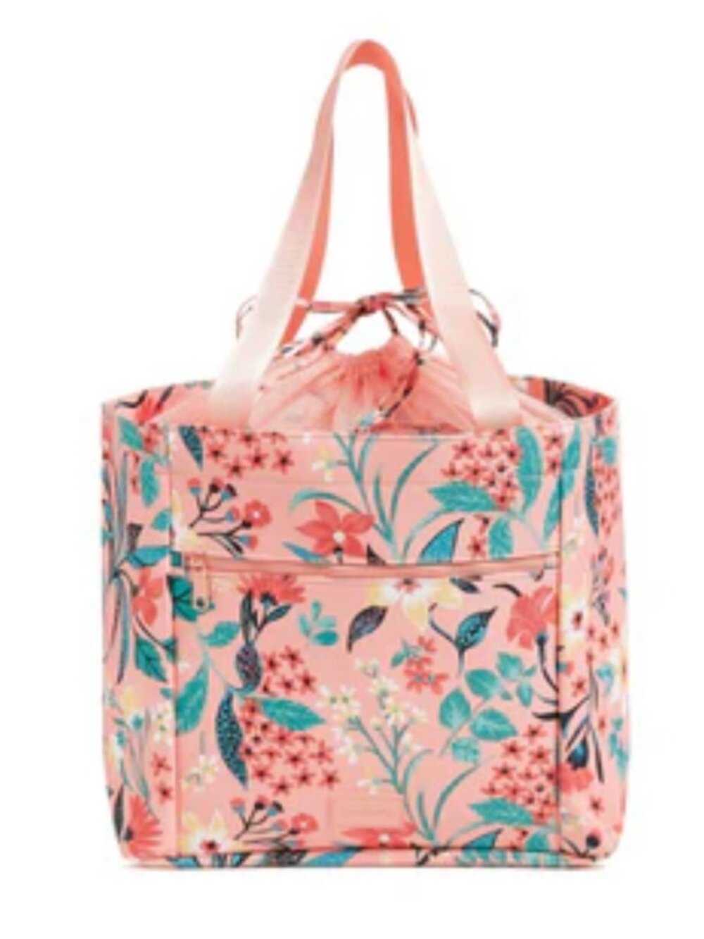 NWT - Vera Bradley Drawstring Family Tote Bag - Paradise Bright Coral